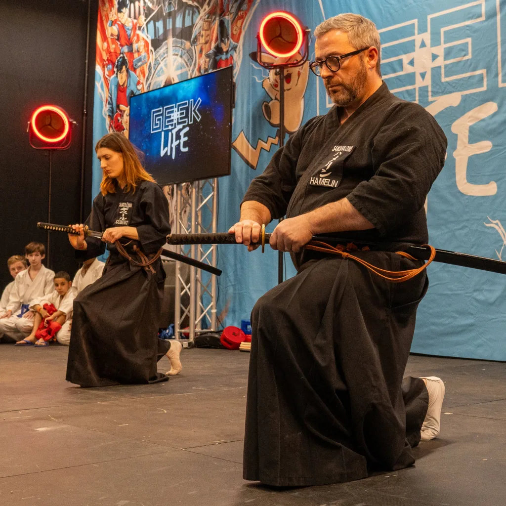 Démonstration d’arts martiaux au festival Geek Life