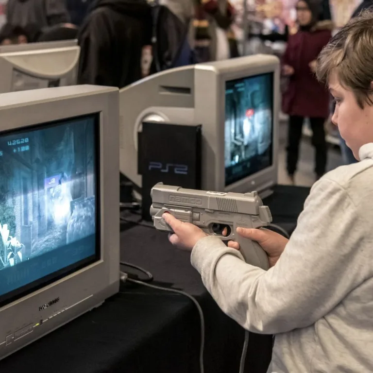 Zone rétrogaming avec consoles anciennes à disposition des visiteurs